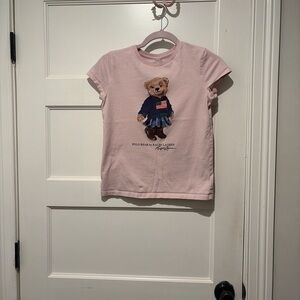 Polo by Ralph Lauren Pink Tee with Bear Graphic